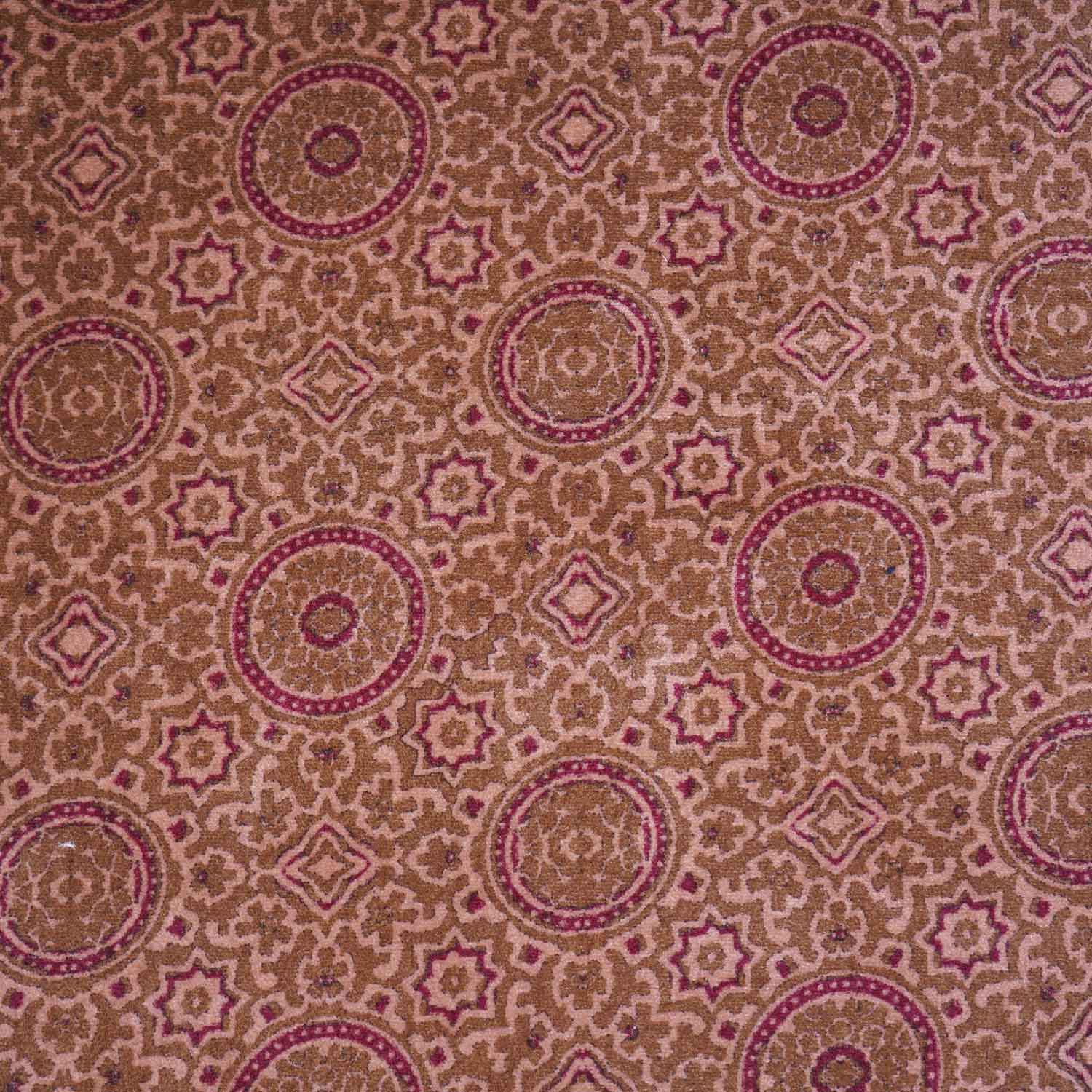 Green Ajrakh Print Micro Velvet 9000 Fabric MF-28575 - TradeUNO