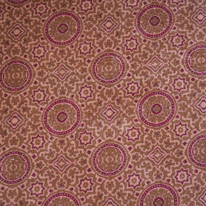Green Ajrakh Print Micro Velvet 9000 Fabric MF-28575 - TradeUNO