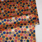 Mustard With Multicolor Polka Dot Abstract Print Japan Satin Fabric MF-28576