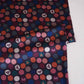 Black With Multicolor Polka Dot Abstract Print Japan Satin Fabric MF-28578