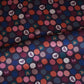 Black With Multicolor Polka Dot Abstract Print Japan Satin Fabric MF-28578