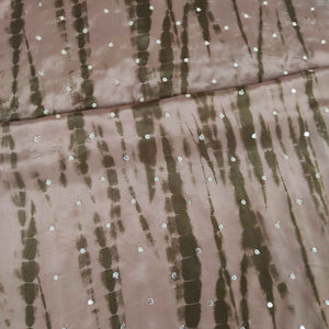 Olive Green Shibori Print Crepe Fabric MF-28590 - TradeUNO