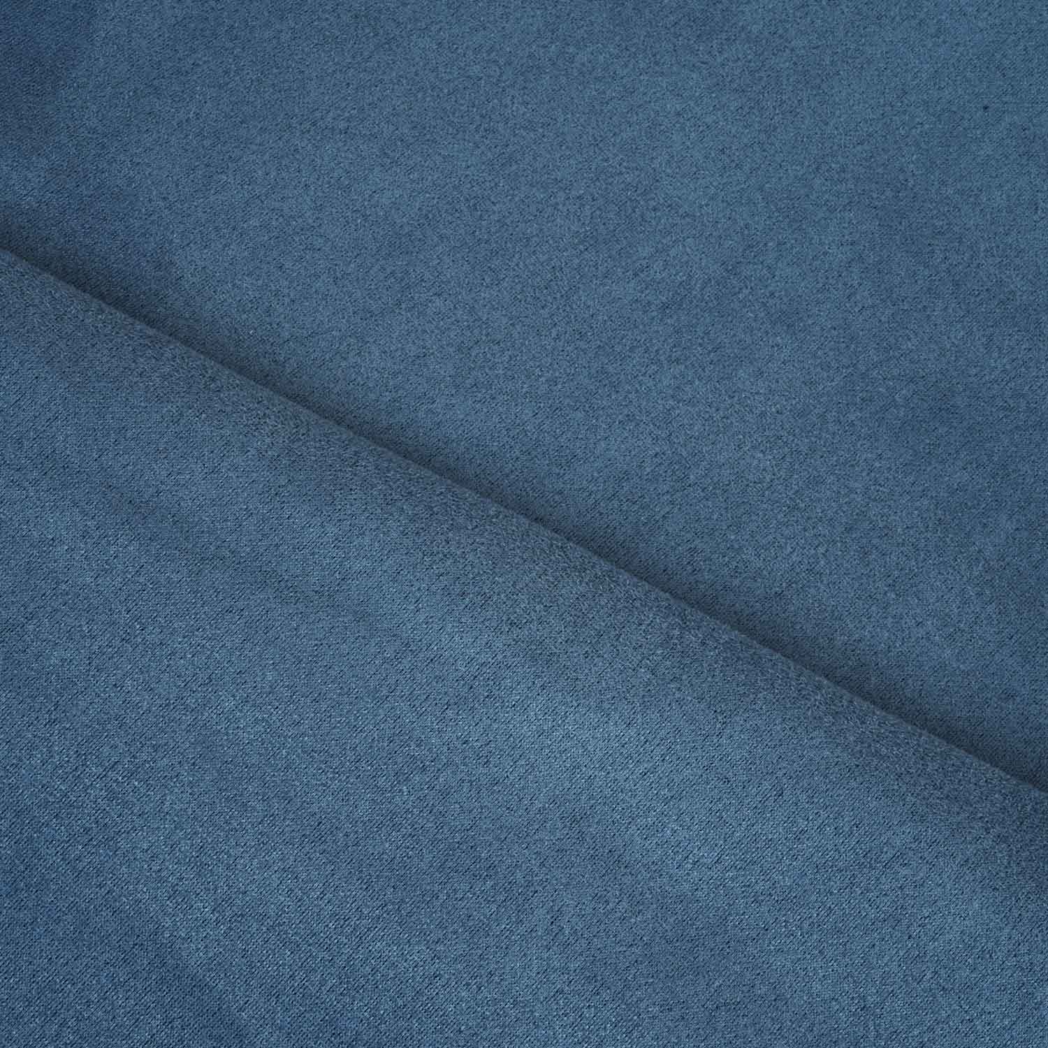 Blue Solid Suede Fabric PDM-28592 - TradeUNO