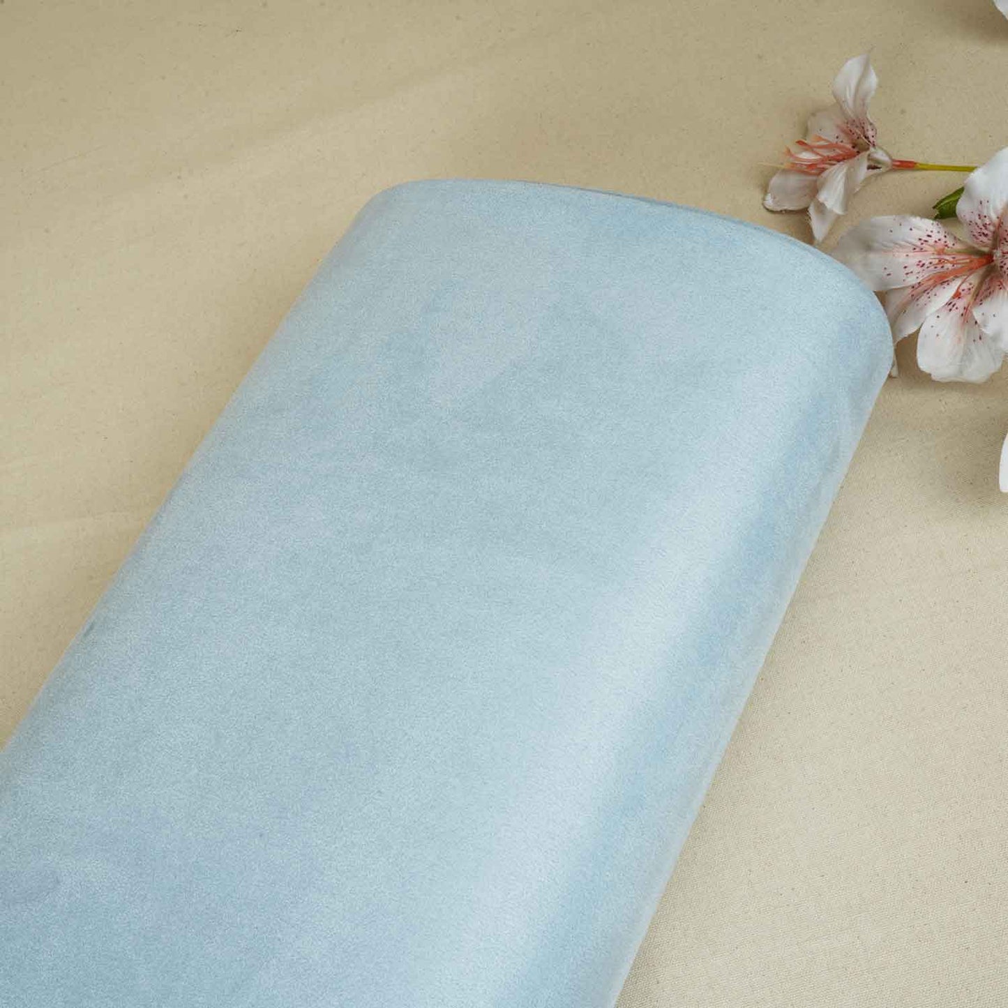Powder Blue Solid Suede Fabric PDM-28593