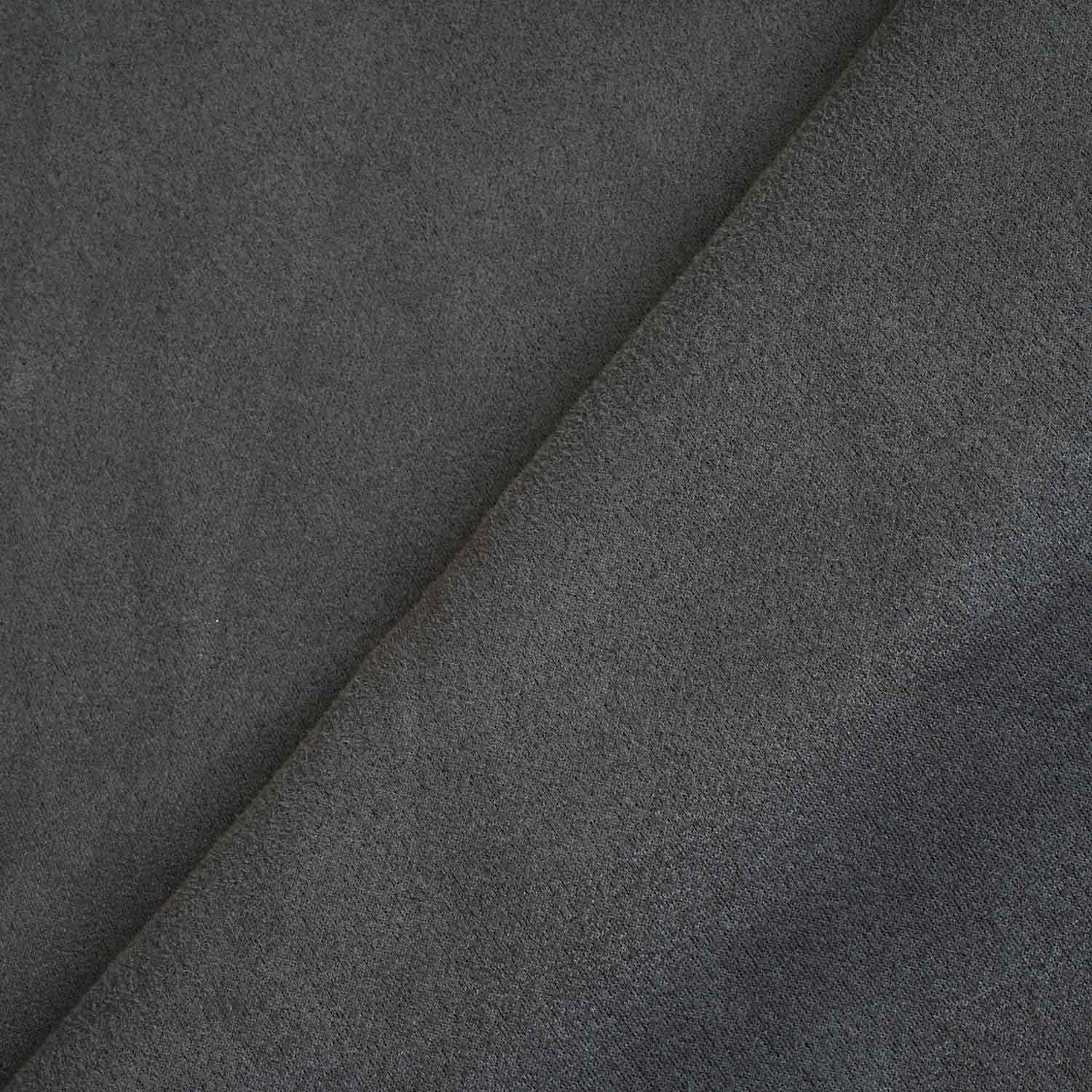 Grey Solid Suede Fabric PDM-28597 - TradeUNO