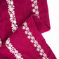 Magenta Pink Zari Sequnis embroidery Velvet Fabric JD-28599