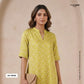 Parrot Green Bagru Print Modal Satin SN-29496