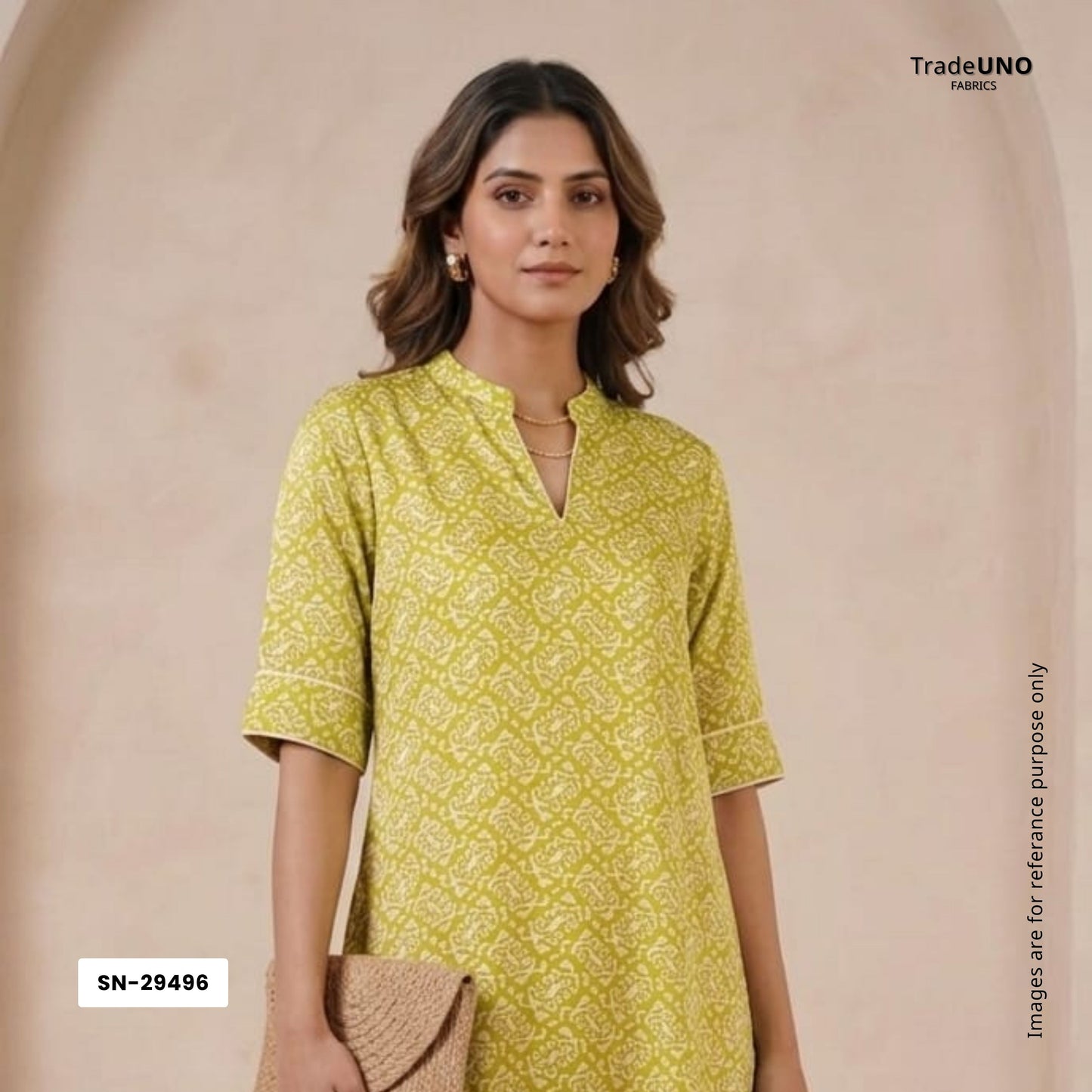 Parrot Green Bagru Print Modal Satin SN-29496
