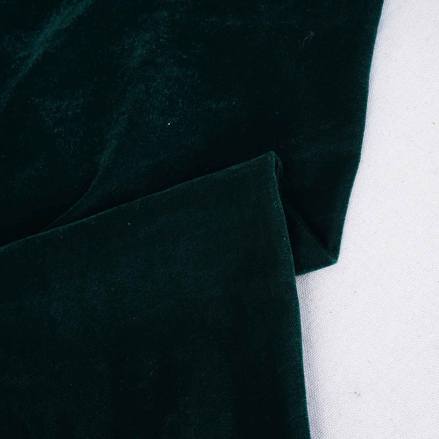 Green Border Work Zari embroidery Velvet Fabric JD-28603 - TradeUNO