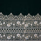 Green Border Work Zari embroidery Velvet Fabric JD-28603