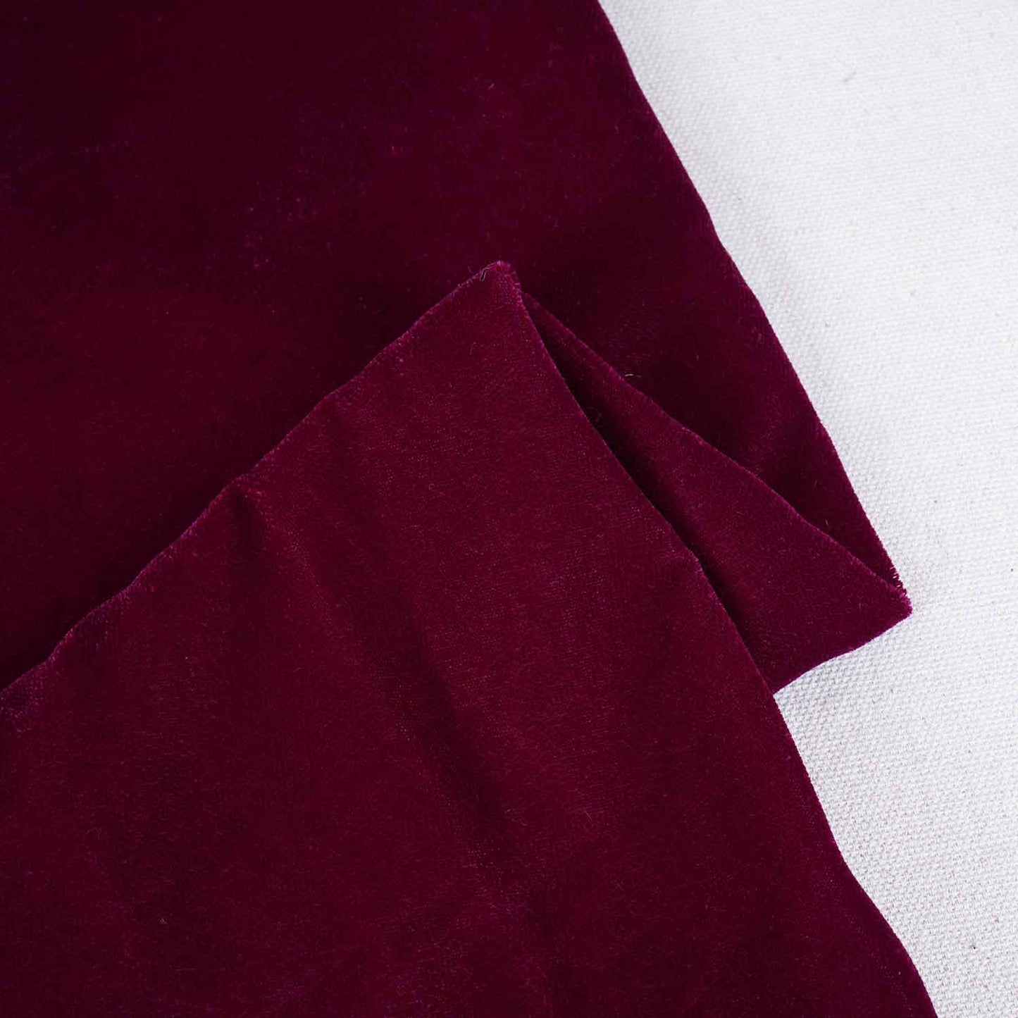 Magenta Pink Border Work Zari embroidery Velvet Fabric JD-28605