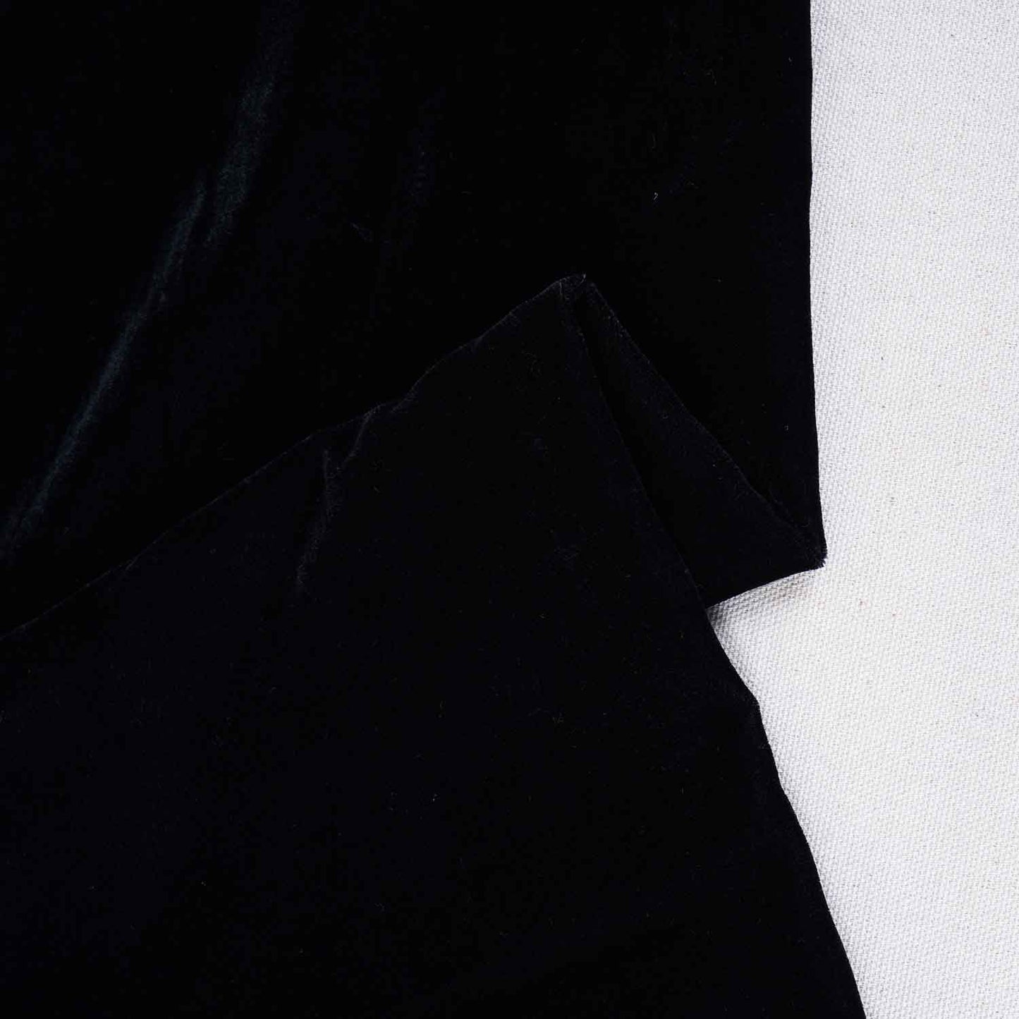 Black Border Work Zari embroidery Velvet Fabric JD-28606