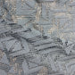 Grey Color Geomatrical Cotton Lace Fabric