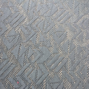 Grey Color Geomatrical Cotton Lace Fabric