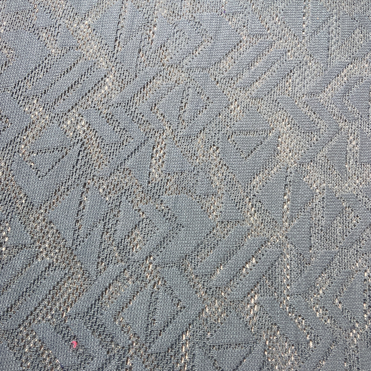 Grey Color Geomatrical Cotton Lace Fabric