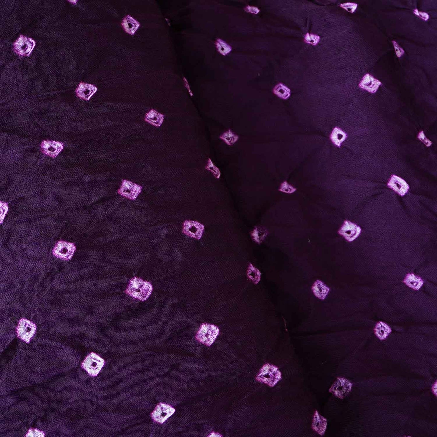 Purple Bandhani Print Modal Silk Fabric SC-28608