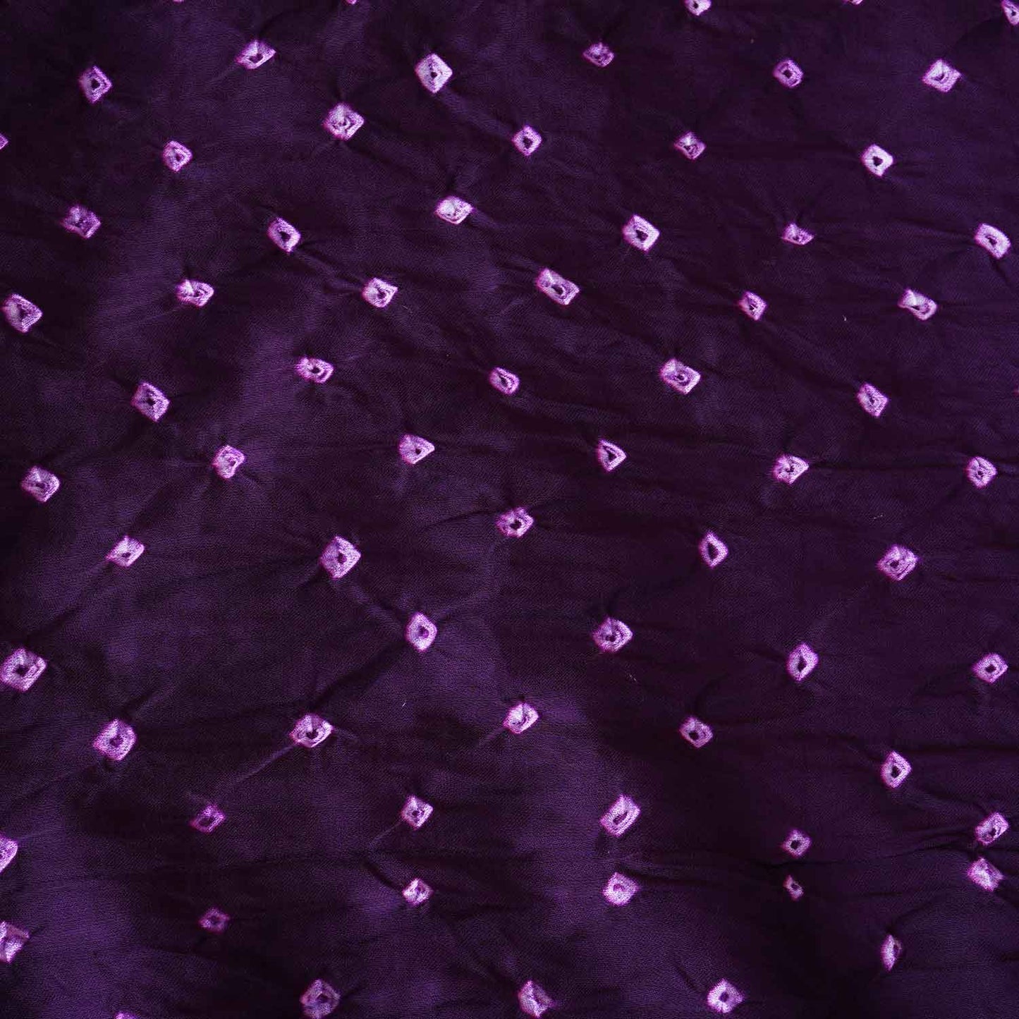 Purple Bandhani Print Modal Silk Fabric SC-28608