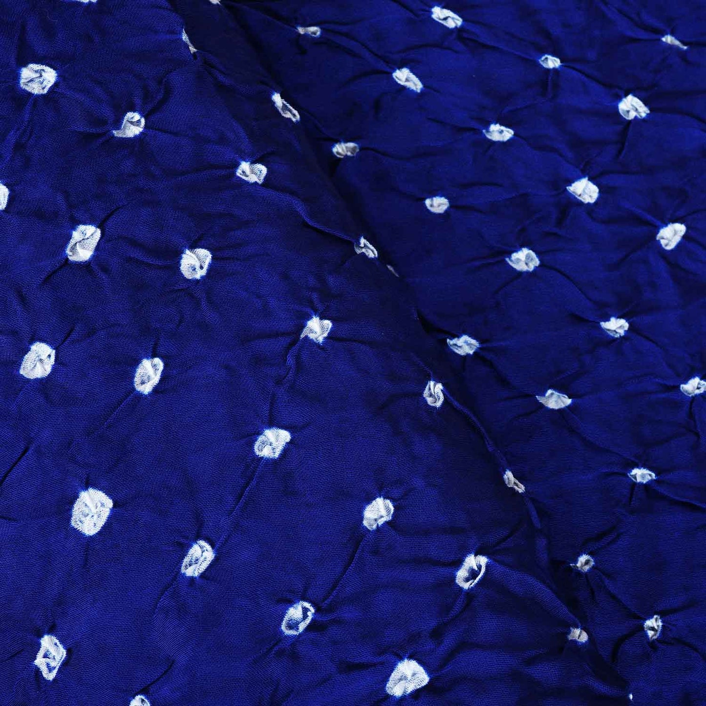 Royal Blue Bandhani Print Modal Silk Fabric SC-28609