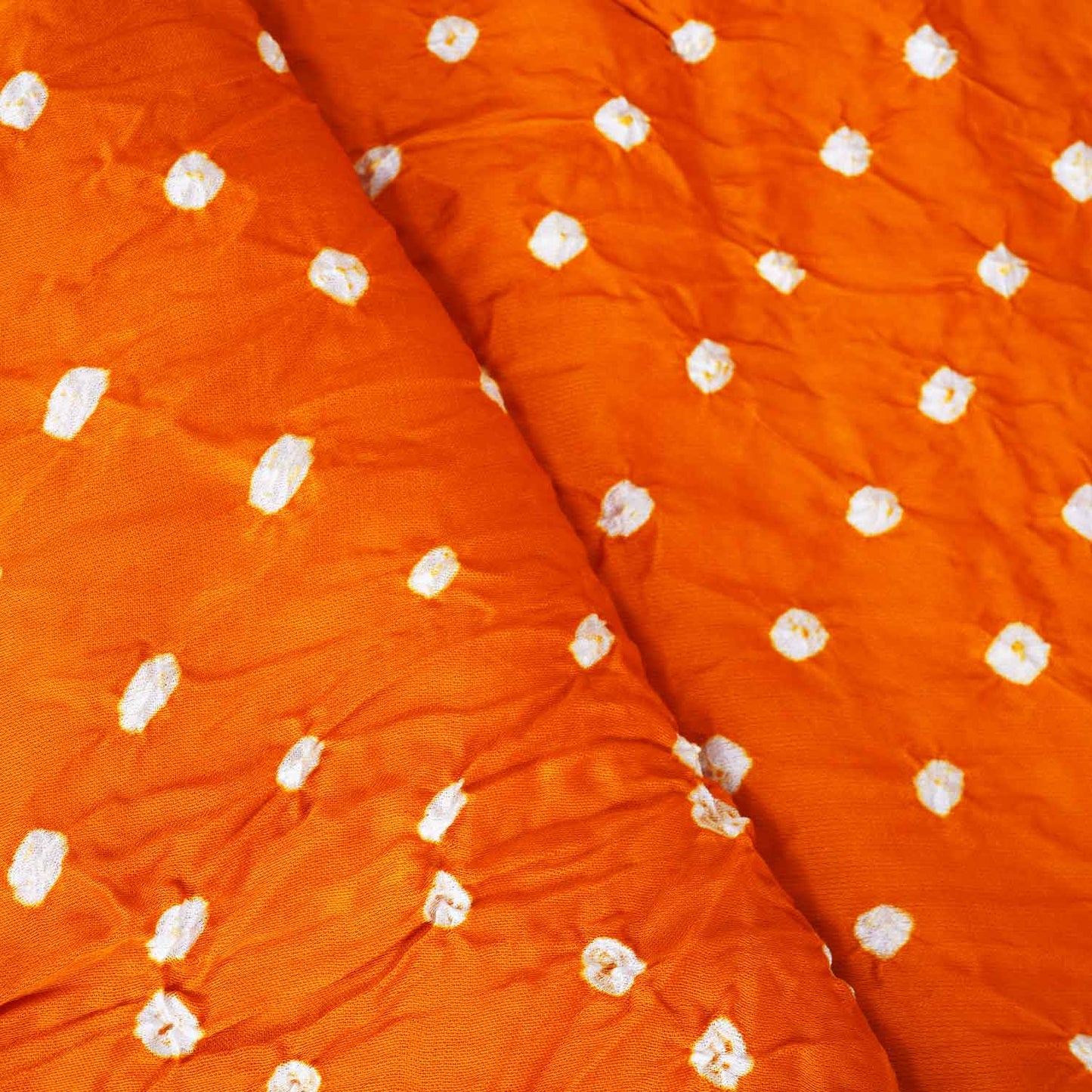 Mustard Bandhani Print Modal Silk Fabric SC-28610