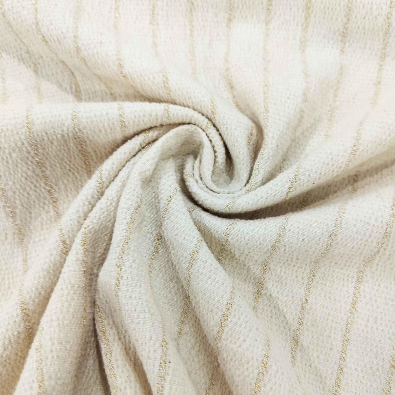 Cream Lurex Tapestry Fabric Tapestry Fabric TU-6116