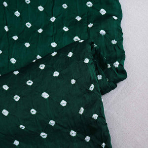 Green Bandhani Print Modal Silk Fabric SC-28612 - TradeUNO