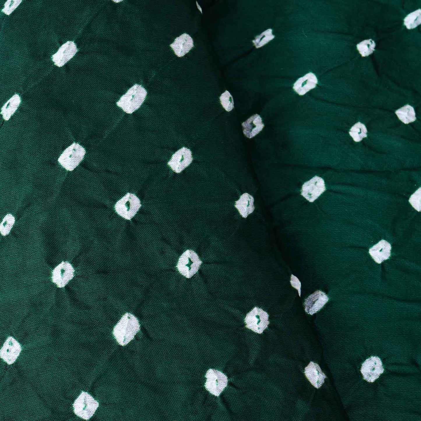 Green Bandhani Print Modal Silk Fabric SC-28612