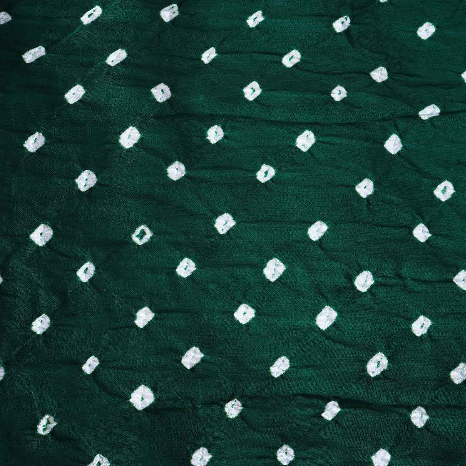 Green Bandhani Print Modal Silk Fabric SC-28612 - TradeUNO