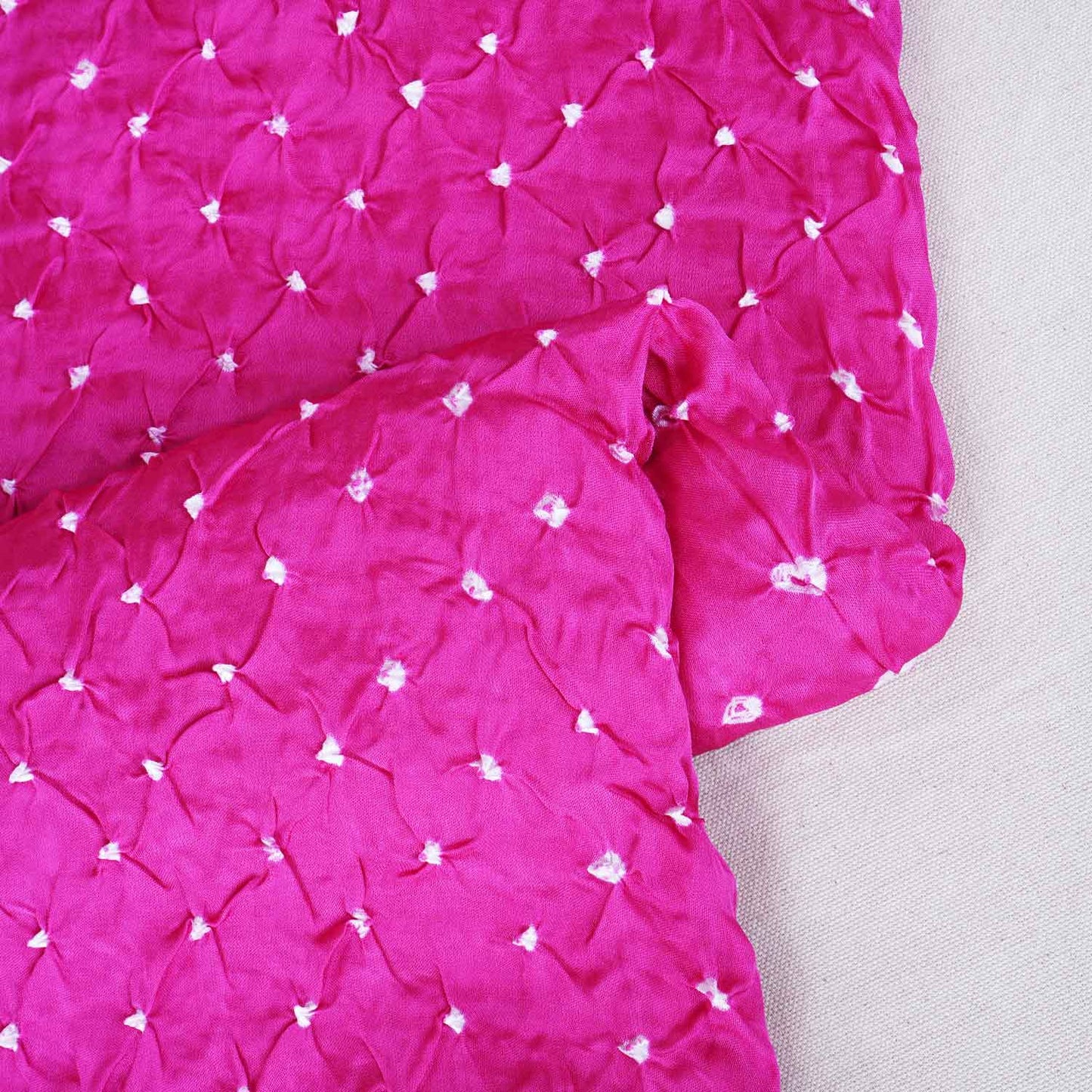 Pink Bandhani Print Modal Silk Fabric SC-28614