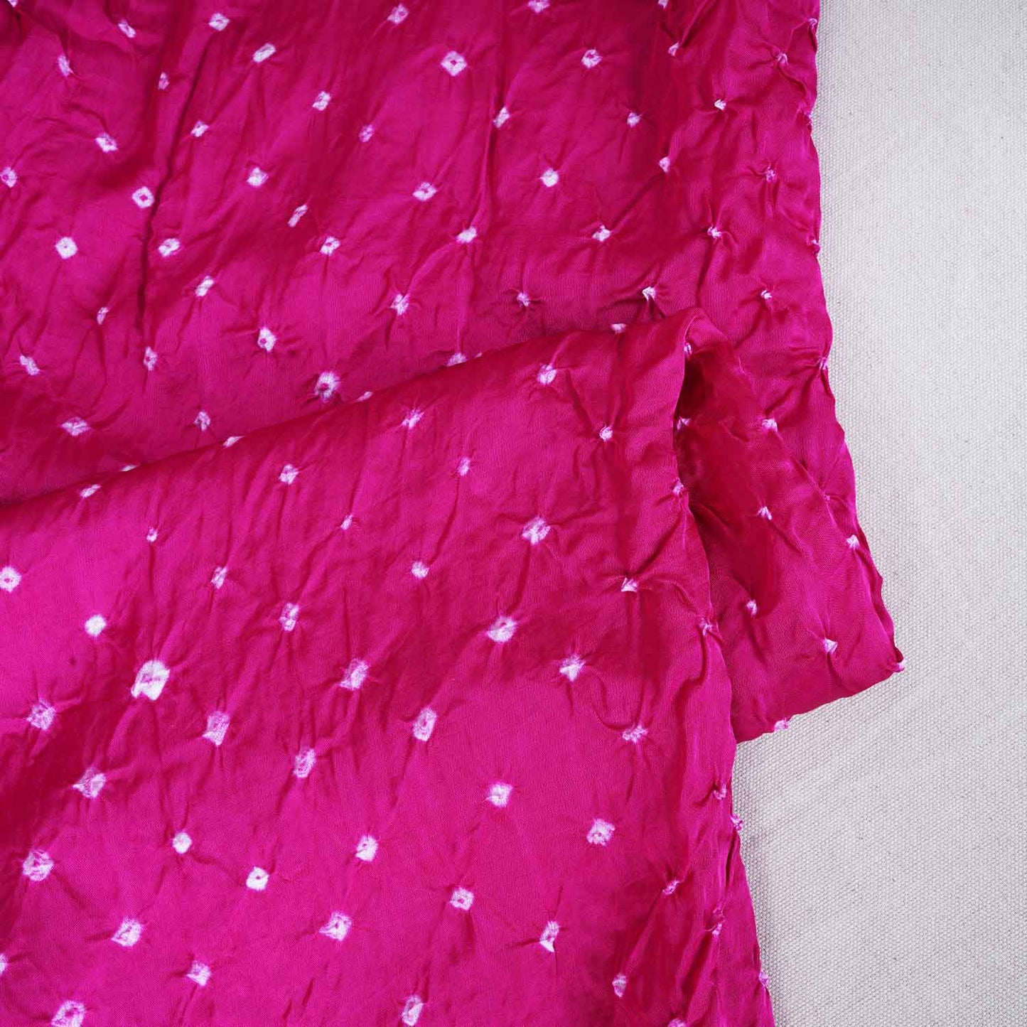 Magenta Bandhani Print Modal Silk Fabric SC-28615