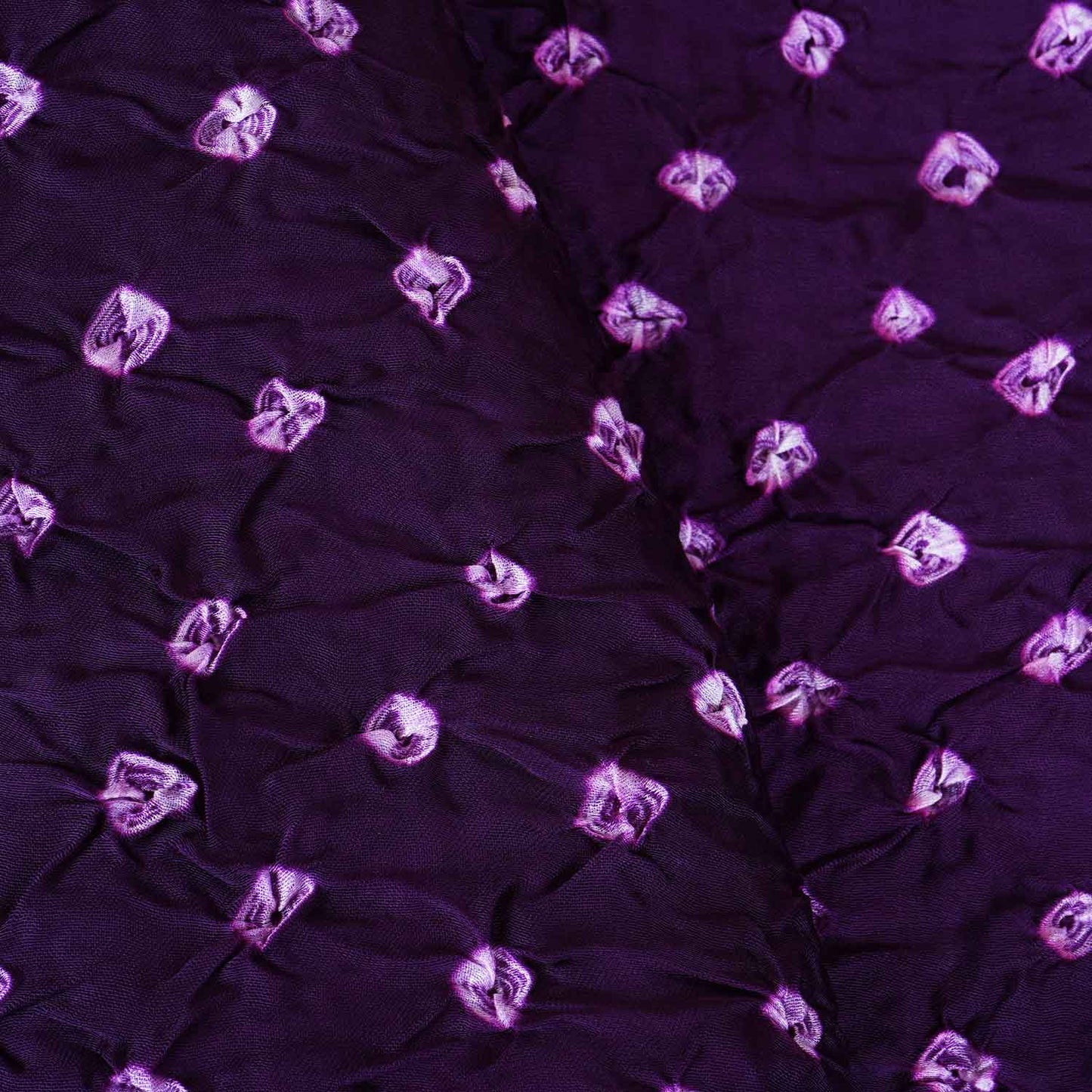 Dark Purple Bandhani Print Modal Silk Fabric SC-28616