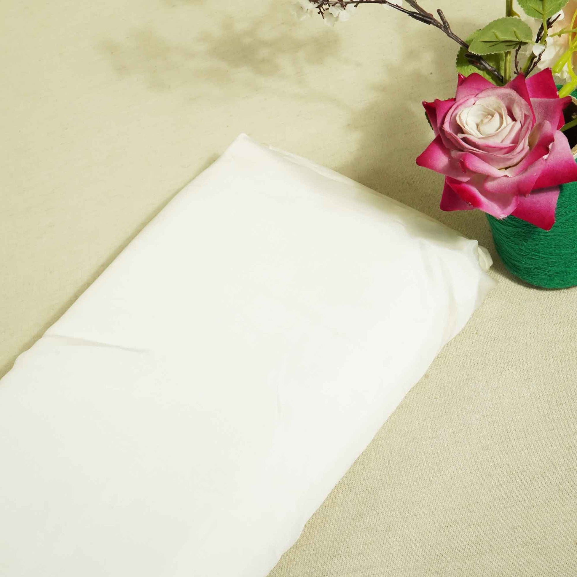 White Solid Russian Silk Dyeable Fabric Bemberg russian silk fabric TU-6169