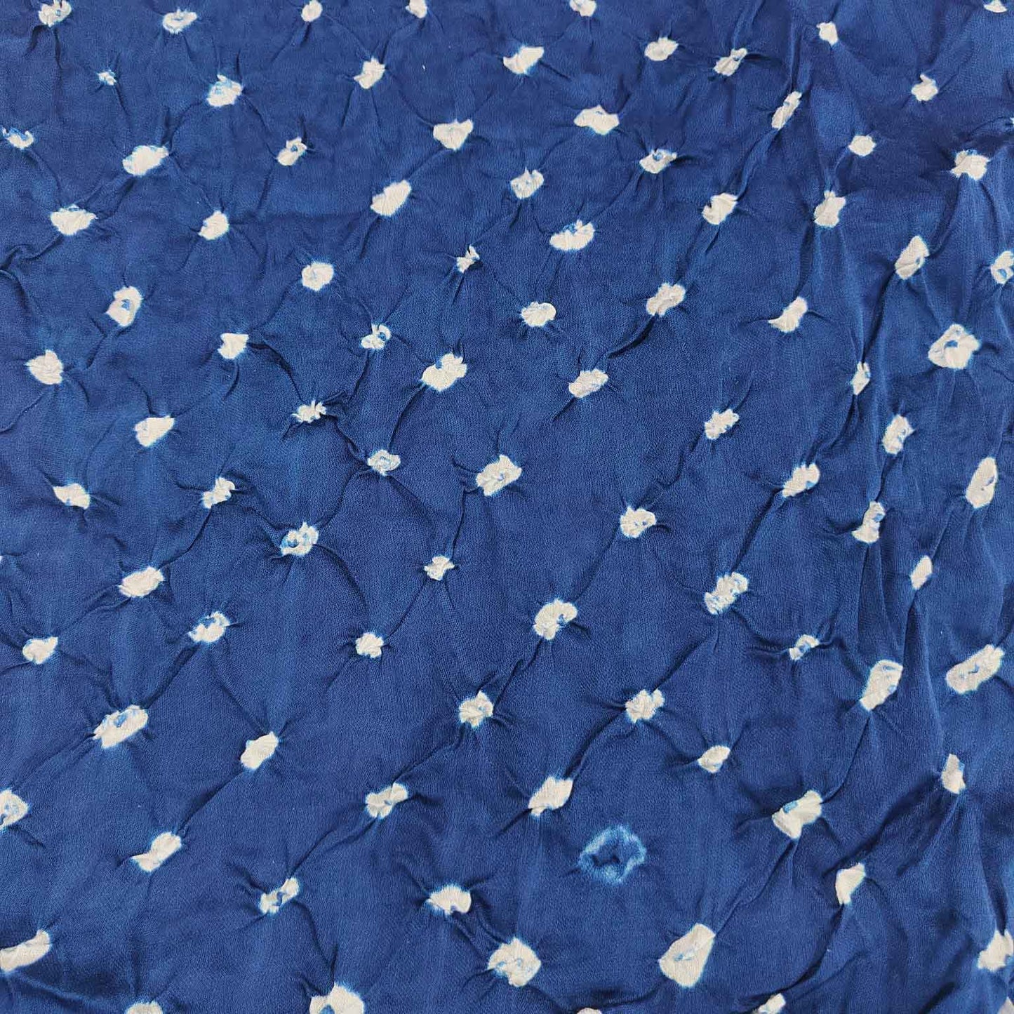 Aqua Blue Bandhani Print Modal Silk Fabric SC-28618