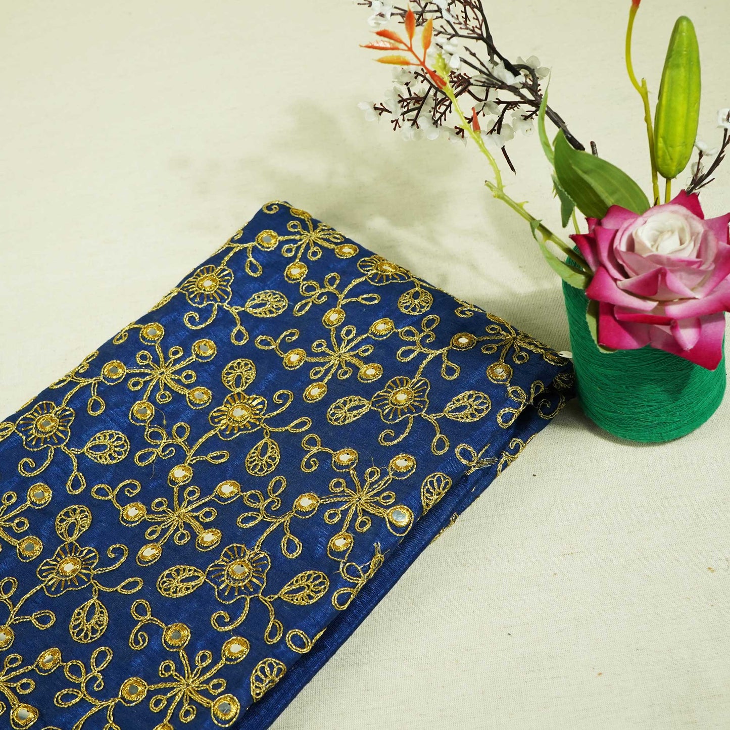 Blue Color Embroidery Sequence Embroidery Sequence TU-6184