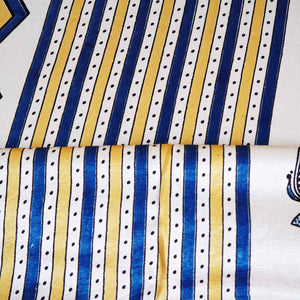 Cream Ajrakh Print Mashru Silk Fabric EEG-28630 - TradeUNO
