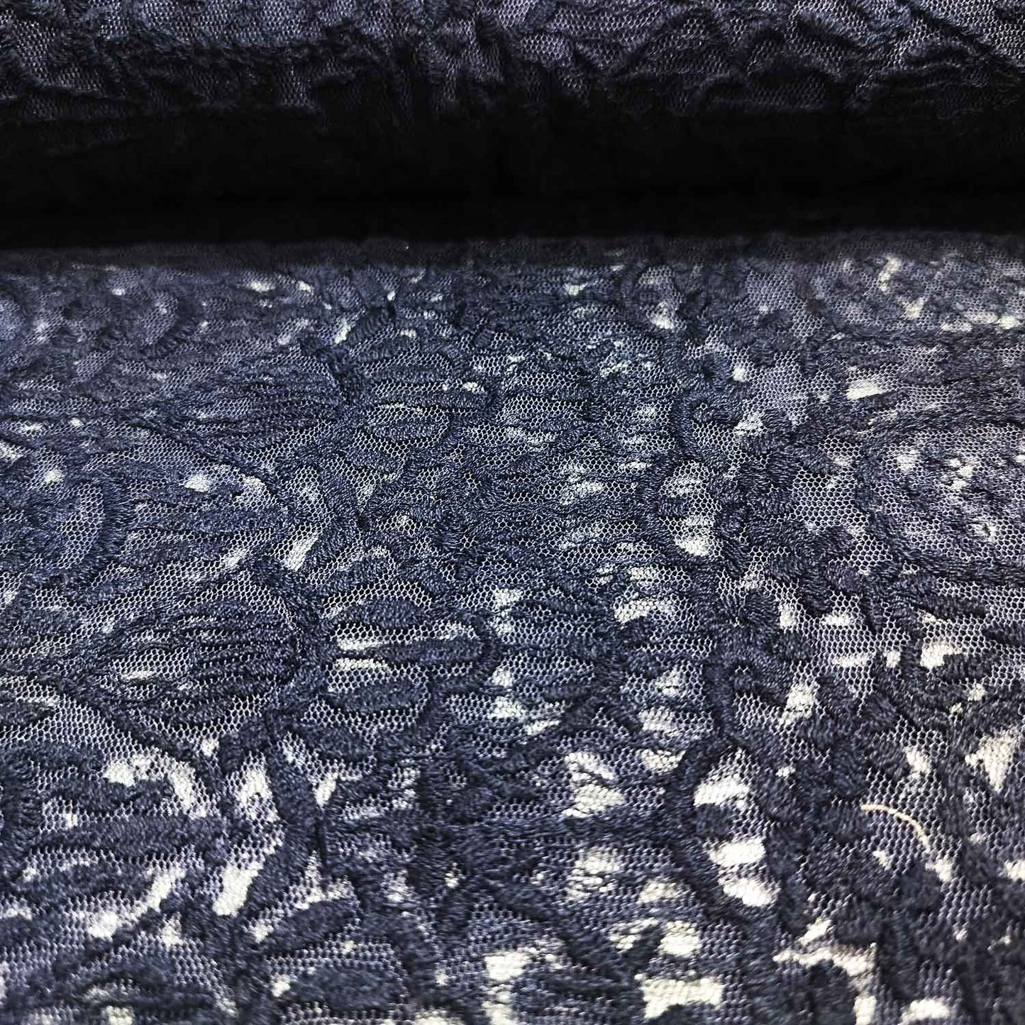 Violet Foloral print Crochet Fabric TU-6302