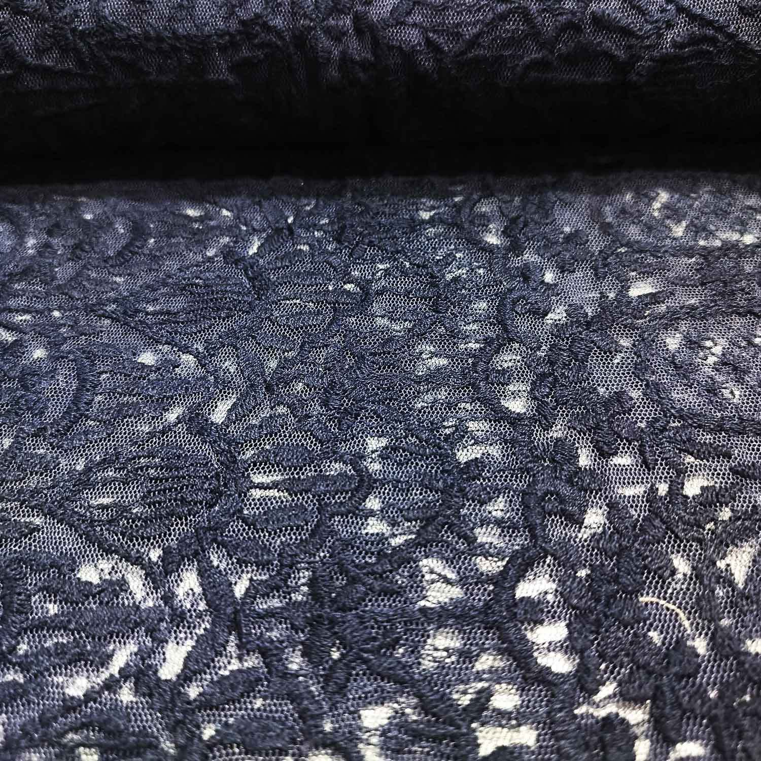Violet Foloral print Crochet Fabric TU-6302