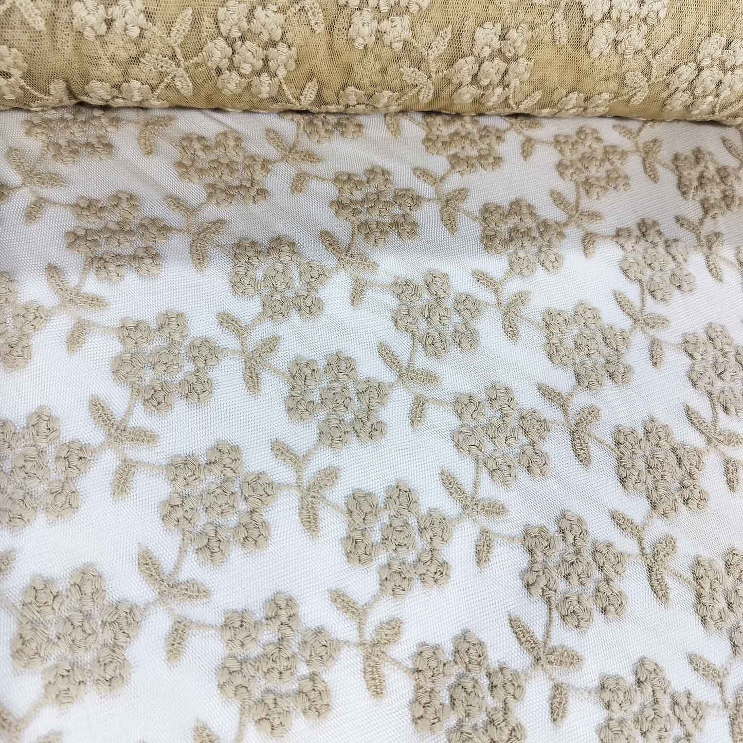 yellow Foloral print Crochet Fabric TU-6309