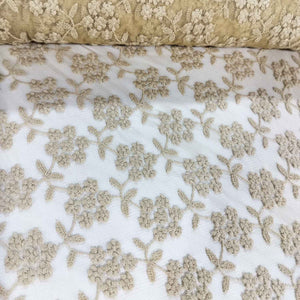 yellow Foloral print Crochet Fabric TU-6309