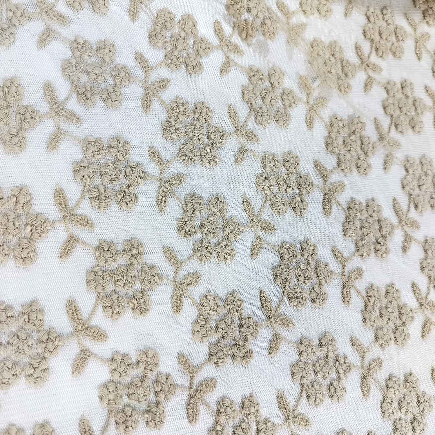 yellow Foloral print Crochet Fabric TU-6309