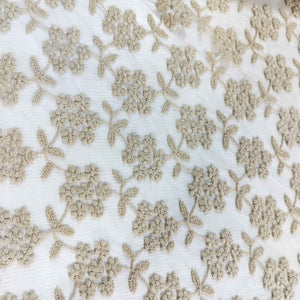 yellow Foloral print Crochet Fabric TU-6309
