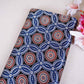 Teal Blue Ajrakh Print Mashru Silk Fabric EEG-28631