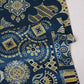 Teal Blue Ajrakh Print Mashru Silk Fabric EEG-28632