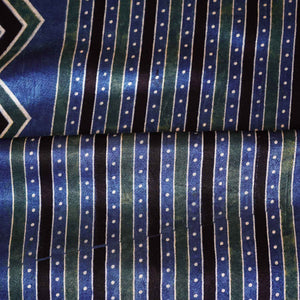 Blue Ajrakh Print Mashru Silk Fabric EEG-28633 - TradeUNO