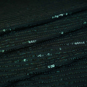 Green Embroidery Sequins Power Net Fabric - TradeUNO