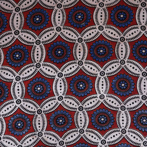 Cream Ajrakh Print Mashru Silk Fabric EEG-28640 - TradeUNO