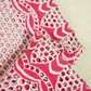 Pink & White Schiffli Embroidery Cotton TU-6436