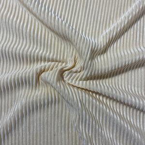 Cream Knitted Satin Fabric