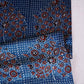 Teal Blue Ajrakh Print Mashru Silk Fabric EEG-28659
