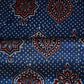 Teal Blue Ajrakh Print Mashru Silk Fabric EEG-28661