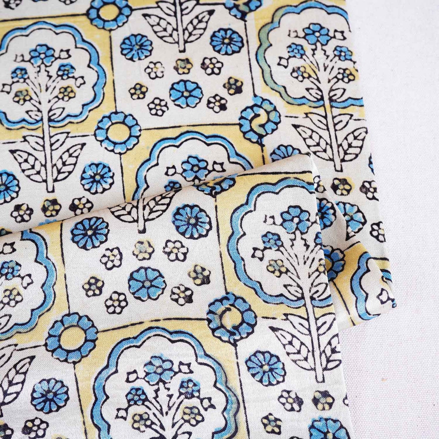 Peach Ajrakh Print Mashru Silk Fabric EEG-28662